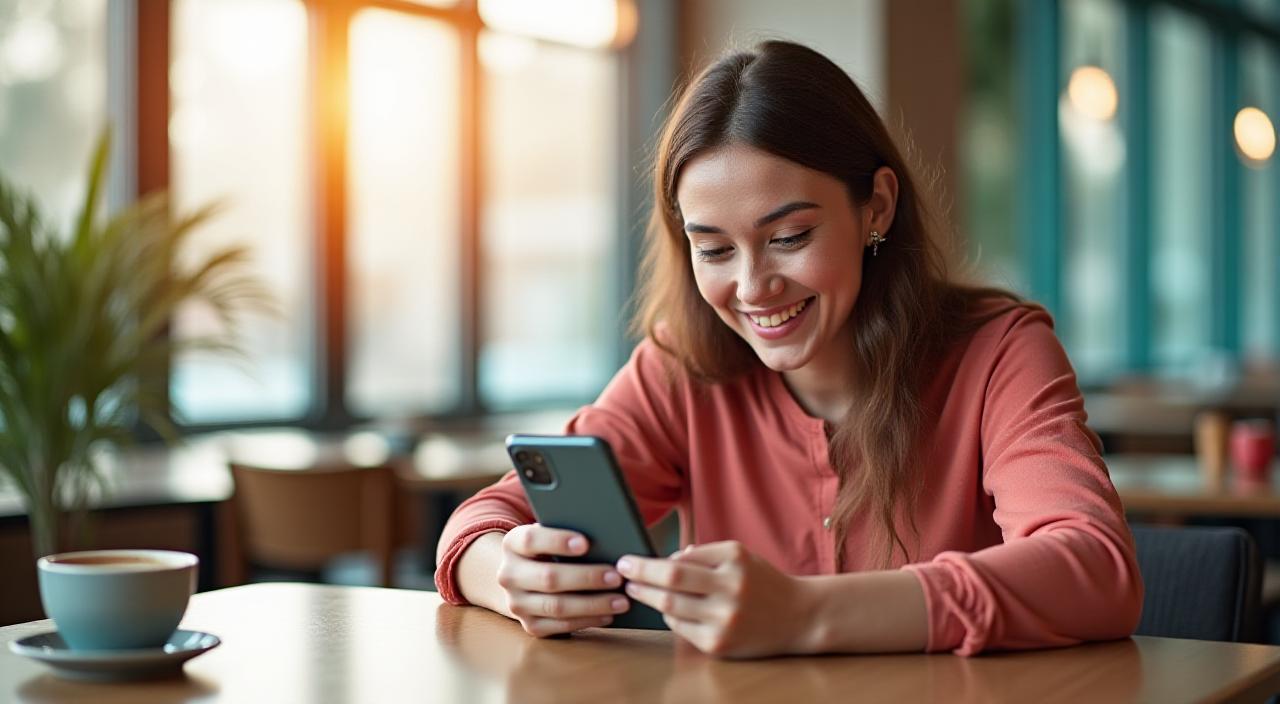 شخص يستخدم هاتفه بذكاء لتوفير البيانات